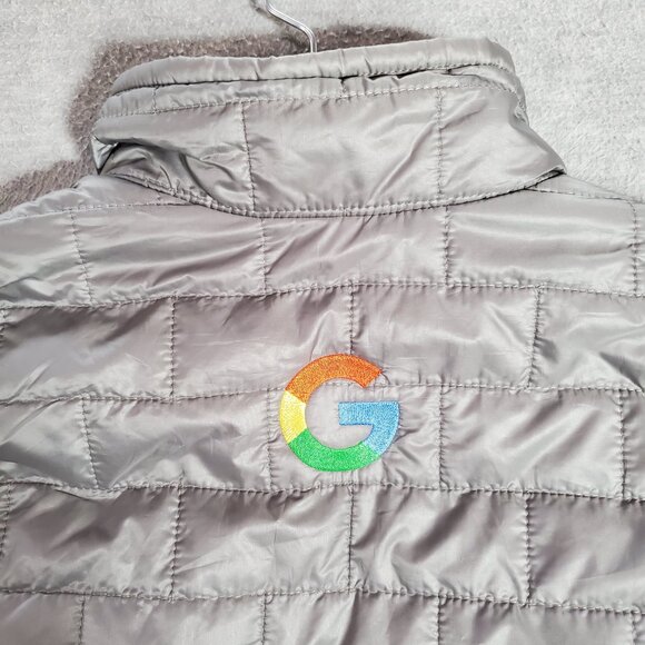 Patagonia Women Nano‎ Puffer Vest Large Gray Google Logo Light Windproof NWT - Picture 5 of 11